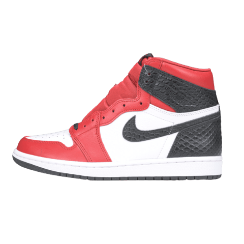 [AIR JORDAN] 에어조던1 하이 세틴 레드 스네이크 CD0461-601 남녀공용 운동화 B65