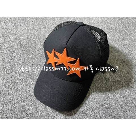 아미리 22 한정판 레드쓰리스타 볼캡 모자 D44