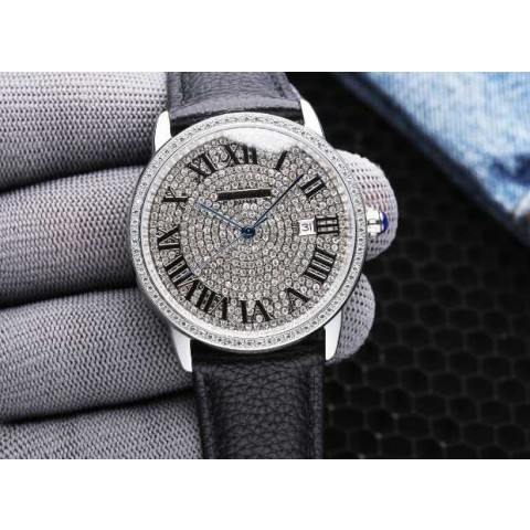 까르띠에 22 한정판 롱드 8215무브먼트 다이아 세팅 42mm 시계 W53