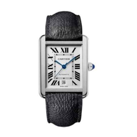 [단독 정품급]까르띠에 22 한정판  탱크솔로 XL 31mm 스틸 화이트다이얼 소가죽 악어가죽 스트랩 2892 무브 오토매틱 시계 W61
