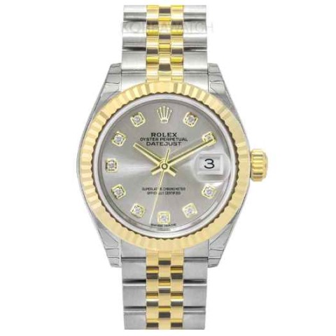 롤렉스 22 한정판 31mm 데이저스트 콤비 실버다이얼 텐포인트 오이스터 컬러 2236 오토매틱 시계 W62