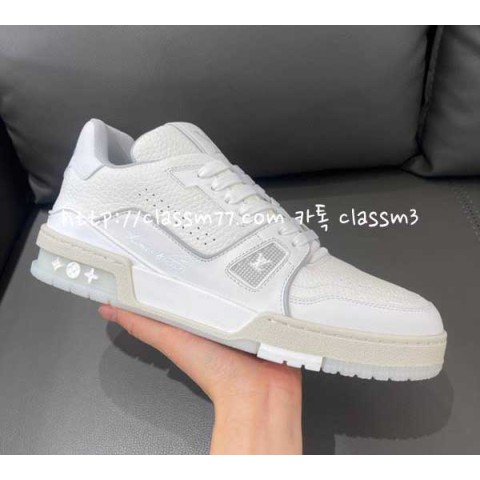 루이비통 22 한정판 Trainer 남여공용 소가죽 카프스킨 운동화 B499