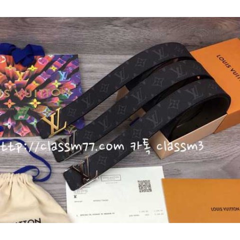 루이비통 22 한정판 4cm 양면 소가죽 카프스킨 벨트 F221