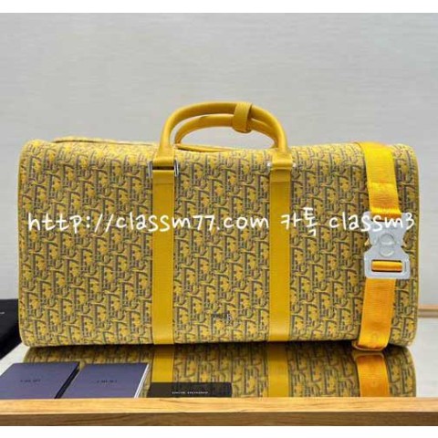 디올 22 한정판 Lingot 소가죽 카프스킨 여행 가방 C453