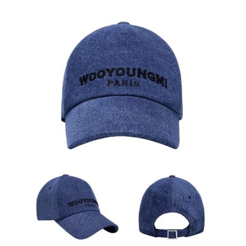 우*미 WYM 골드 로고 볼캡 모자 D363