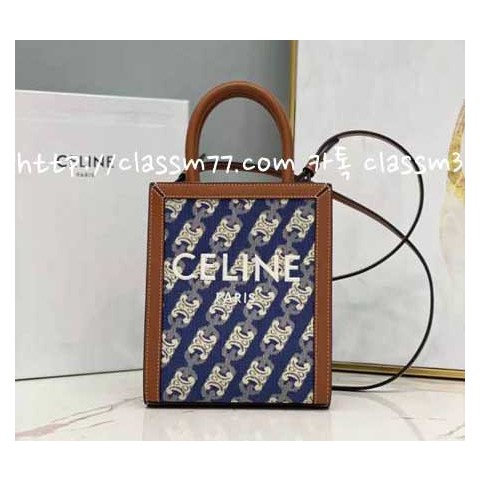 셀린느 23 한정판 Cabas Triomphe CL193302 CL194372 소가죽 카프스킨 크로스백 가방 C641
