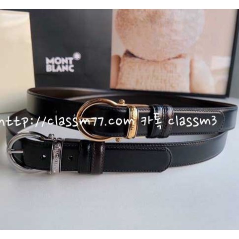 몽블랑 23 한정판 3cm 소가죽 카프스킨 벨트 F240