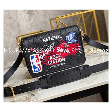 루이비통 23 한정판 LV x NBA Studio M58498 소가죽 카프스킨 크로스백 가방 C780