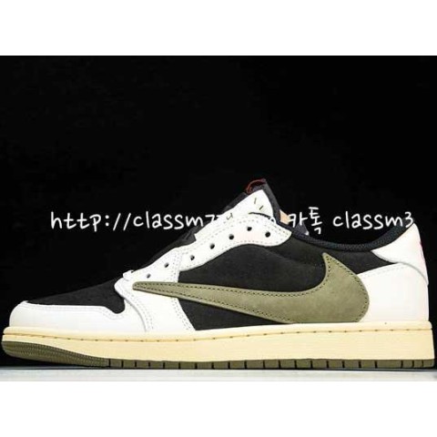 나이키 x 트레비스캇 캑터스잭 23 한정판 AJ1 Low OG WMNS“Olive” DZ4137-106 남여공용 신발 B831