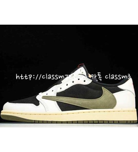 나이키 x 트레비스캇 캑터스잭 23 한정판 AJ1 Low OG WMNS“Olive” DZ4137-106 남여공용 신발 B831