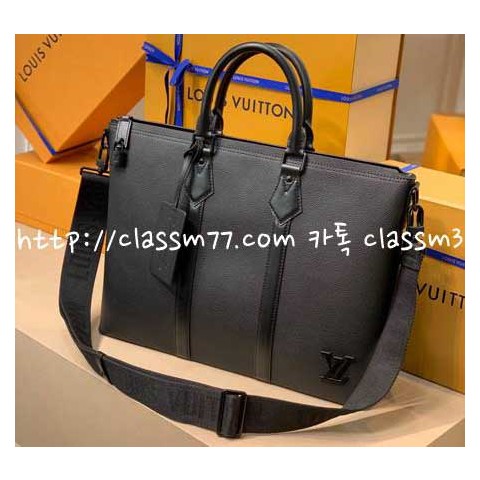 루이비통 23 한정판 Lock It Tote M59158 소가죽 카프스킨 서류 가방 C890