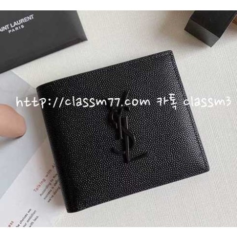 입생로랑 23 한정판 453276 소가죽 카프스킨 반지갑 E143