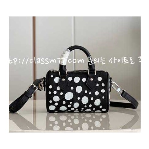루이비통 23 한정판 LV x YK Nano Speedy M81910 소가죽 카프스킨 크로스백 가방 C1043