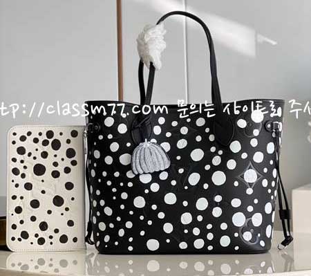 루이비통 23 한정판 LV x YK Neverfull M45686 M46390 소가죽 카프스킨 가방 C1046