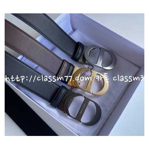 디올 23 한정판 3.5cm 소가죽 카프스킨 벨트 F285