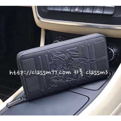 버버리 23 한정판 53712 소가죽 카프스킨 장지갑 E157
