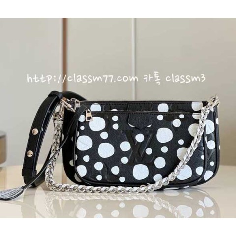 루이비통 23 한정판 LV x YK Multi Pochette Accessoires M46410 소가죽 카프스킨 크로스백 가방 C1066