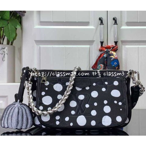 루이비통 23 한정판 LV x YK Multi Pochette Accessoires M46410 소가죽 카프스킨 크로스백 가방 C1069