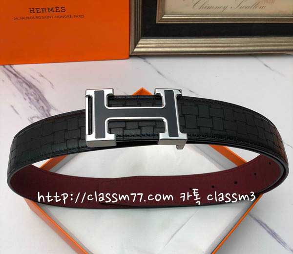에르메스 23 한정판 4cm 소가죽 카프스킨 벨트 F306
