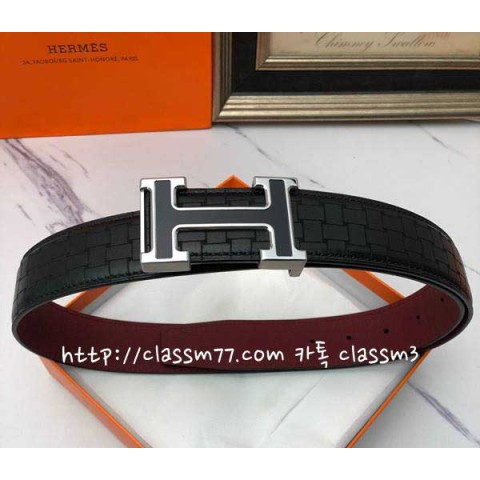 에르메스 23 한정판 4cm 소가죽 카프스킨 벨트 F306