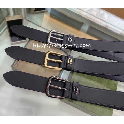 구찌 23 한정판 3.5cm 소가죽 카프스킨 벨트 F320