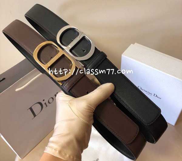 디올 23 한정판 3.5cm 소가죽 카프스킨 벨트 F322