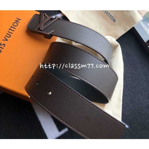 루이비통 23 한정판 Initiales 4cm 소가죽 카프스킨 벨트 F348