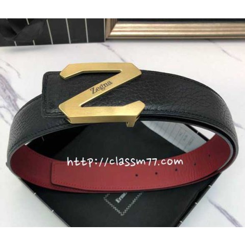 제냐 23 한정판 3.5cm 소가죽 카프스킨 벨트 F367