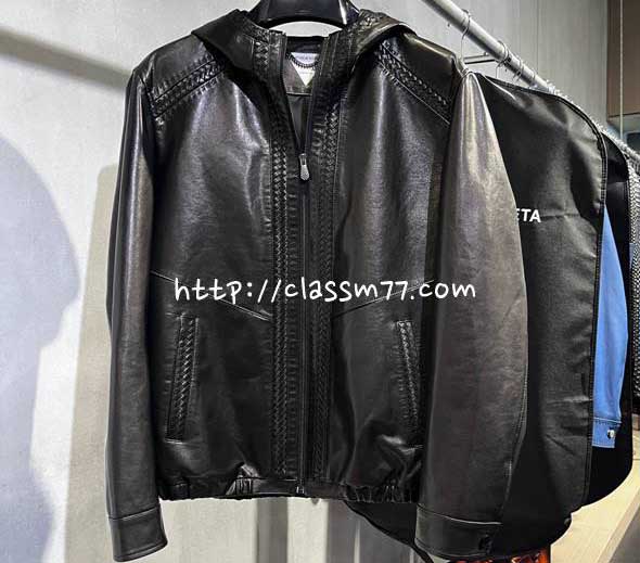 보테가베네타 23 한정판 XK23309 양가죽 램스킨 긴팔 후드 자켓 A4004
