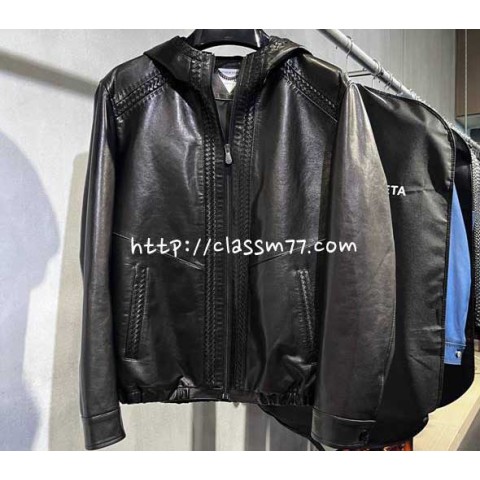 보테가베네타 23 한정판 XK23309 양가죽 램스킨 긴팔 후드 자켓 A4004
