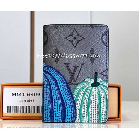 루이비통 23 한정판 LV x YK Pocket Organizer M81969 카드 지갑 E182