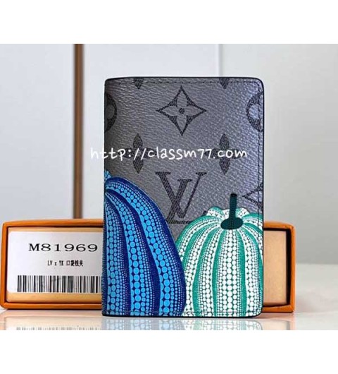 루이비통 23 한정판 LV x YK Pocket Organizer M81969 카드 지갑 E182