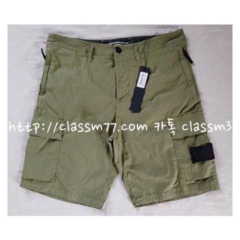 스톤아일랜드 23 한정판 L0803 STRETCH COTTON CARGO SHORTS 반바지 A4127