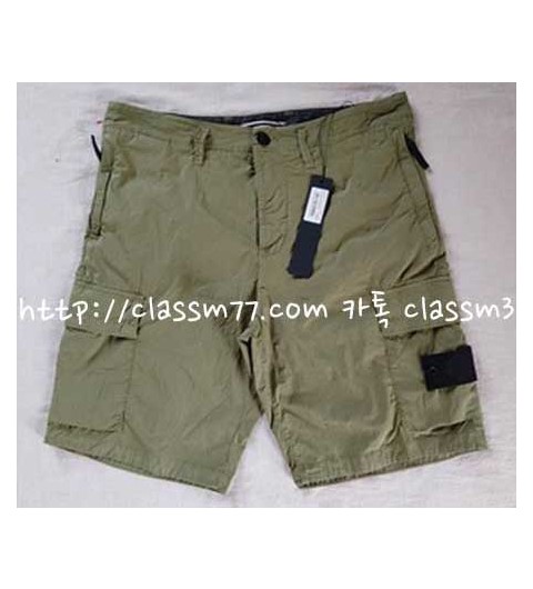 스톤아일랜드 23 한정판 L0803 STRETCH COTTON CARGO SHORTS 반바지 A4127