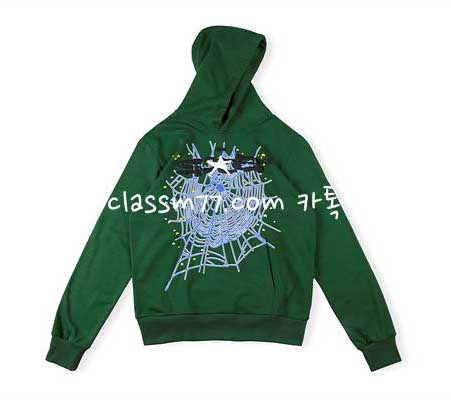 Sp5der 23 한정판 Young Thug 555555 Hunter Web Hoodie Pants 긴팔 후드 티셔츠 A4190