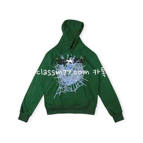Sp5der 23 한정판 Young Thug 555555 Hunter Web Hoodie Pants 긴팔 후드 티셔츠 A4190
