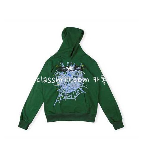 Sp5der 23 한정판 Young Thug 555555 Hunter Web Hoodie Pants 긴팔 후드 티셔츠 A4190