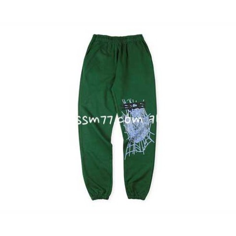 Sp5der 23 한정판 555555 Hunter Web Hoodie Pants 긴바지 A4204