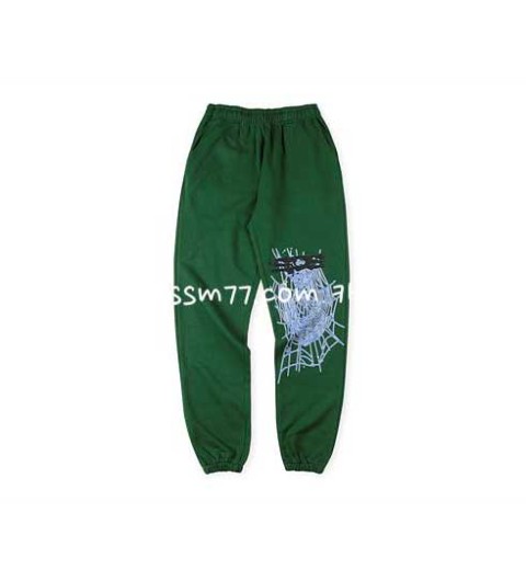 Sp5der 23 한정판 555555 Hunter Web Hoodie Pants 긴바지 A4204