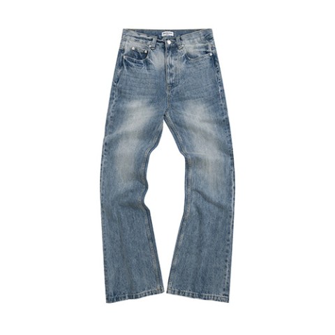 발렌시아가 23 한정판 블루 워싱 FLARED 데님 팬츠 A4272