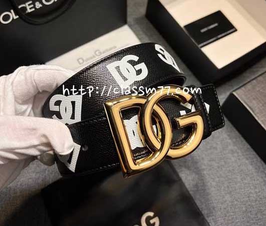 돌체앤가바나 23 한정판 4cm 소가죽 카프스킨 벨트 F389
