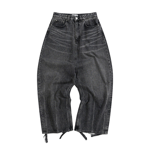 발렌시아가 23 한정판 로우크로치 블랙 데님 팬츠 A4370