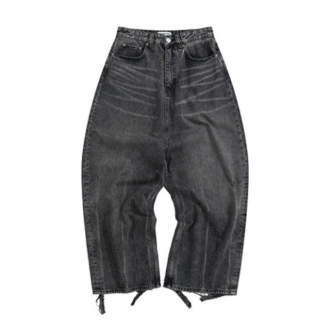 발렌시아가 23 한정판 로우크로치 블랙 데님 팬츠 A4370