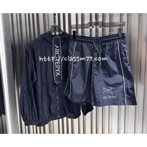 ARCTERYX 아크테릭스 23 한정판 긴팔 후드 자켓 반바지 세트 A4402