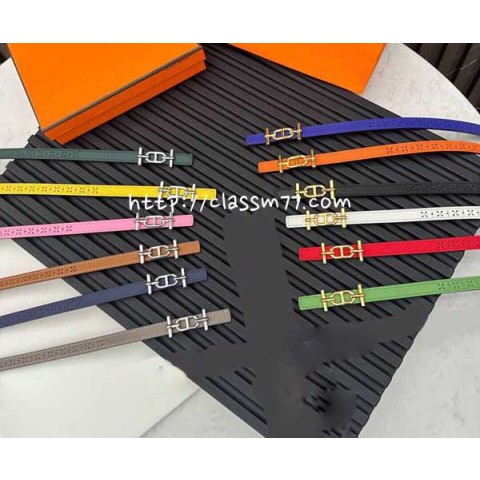 에르메스 23 한정판 Epsom 1.3cm 양면 소가죽 카프스킨 벨트 F465