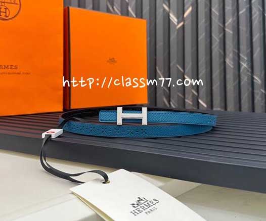 에르메스 23 한정판 Epsom 1.3cm 양면 소가죽 카프스킨 벨트 F466