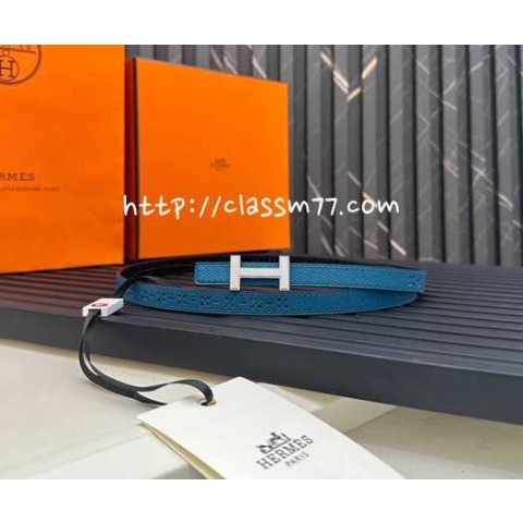 에르메스 23 한정판 Epsom 1.3cm 양면 소가죽 카프스킨 벨트 F466