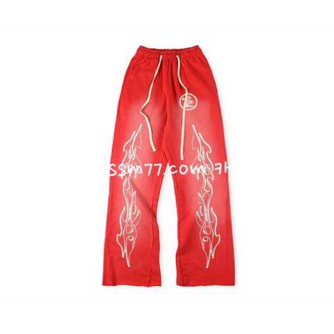 Hellstar Studios 23 한정판 Red Flare Pants 긴바지 A4556