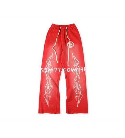 Hellstar Studios 23 한정판 Red Flare Pants 긴바지 A4556