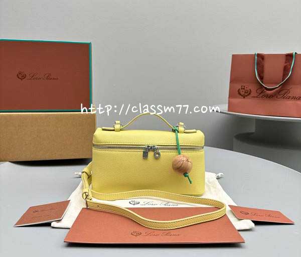 로로피아나 Loro Piana 23 한정판 L19 L27 Pocket 1900 소가죽 카프스킨 크로스백 가방 C1553